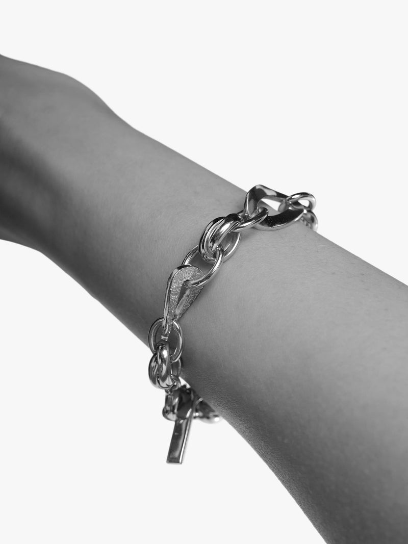 TUTTI wave chain bracelet silver (British brand)
