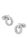 TUTTI open drop stud earrings silver 1.3cm - British product