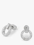 TUTTI open drop stud earrings silver 1.3cm - British product