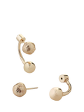 TUTTI Tideform detachable drop stud earrings gold - British product