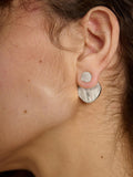 TUTTI Riva double disc stud earrings silver (British brand)
