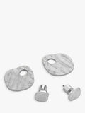 TUTTI Riva double disc stud earrings silver (British brand)