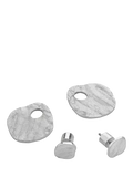 TUTTI Riva double disc stud earrings silver (British brand)