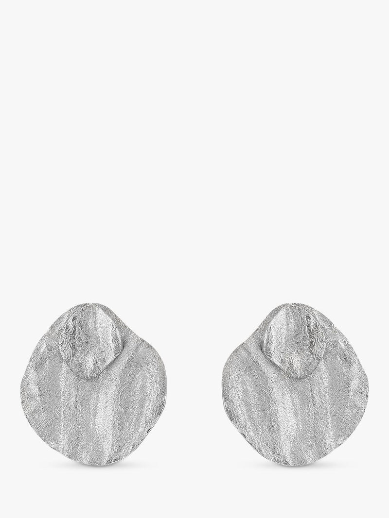 TUTTI Riva double disc stud earrings silver (British brand)