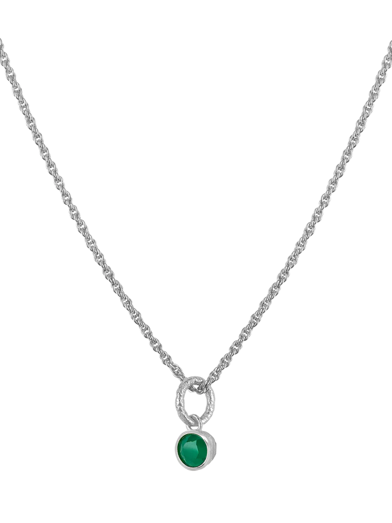 Tutti Birthstone Necklace Silver Pendant, 45cm