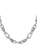 TUTTI chunky wave chain necklace silver (British brand)