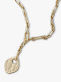 TUTTI Baia lariat disc pendant necklace gold 70cm (British brand)