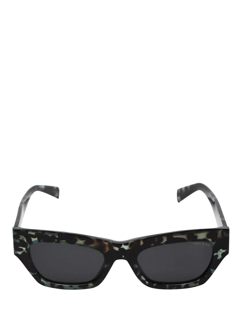 TUTTI cat eye sunglasses green leopard print - British product