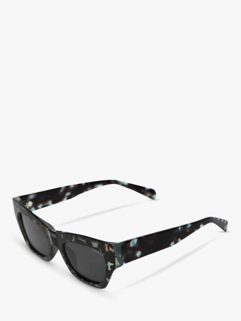 TUTTI cat eye sunglasses green leopard print - British product