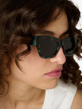 TUTTI cat eye sunglasses green leopard print - British product