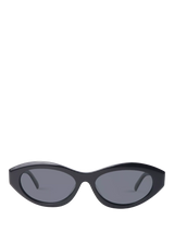 John Lewis TUTTI SG58 Arc Oval Sunglasses, Black- Buy online at McGrocer