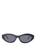 TUTTI SG58 Arc Oval Sunglasses Black acetate frames, imported from the UK