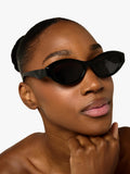 TUTTI SG58 Arc Oval Sunglasses Black acetate frames, imported from the UK
