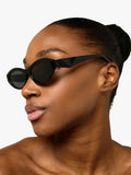 TUTTI SG58 Arc Oval Sunglasses Black acetate frames, imported from the UK