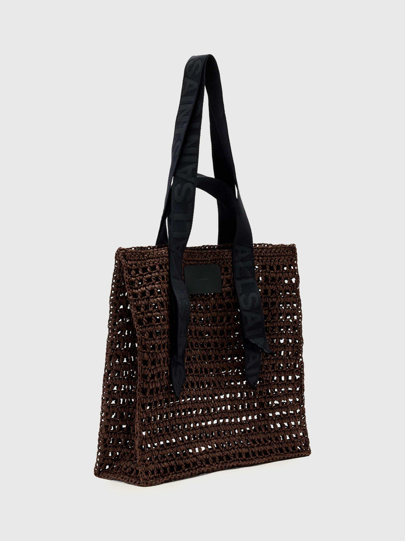 AllSaints Lullah mesh tote bag brown paper (British brand)