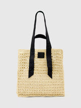 John Lewis AllSaints Lullah Paper Mesh Tote Bag, Unbleached White- Buy online at McGrocer