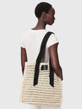 AllSaints Lullah paper mesh tote bag unbleached white, UK version