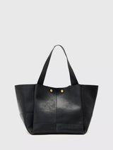 John Lewis AllSaints Rosalie Leather Tote Bag, Black- Buy online at McGrocer