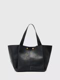AllSaints Rosalie leather tote bag black (British brand)