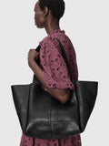 AllSaints Rosalie leather tote bag black (British brand)