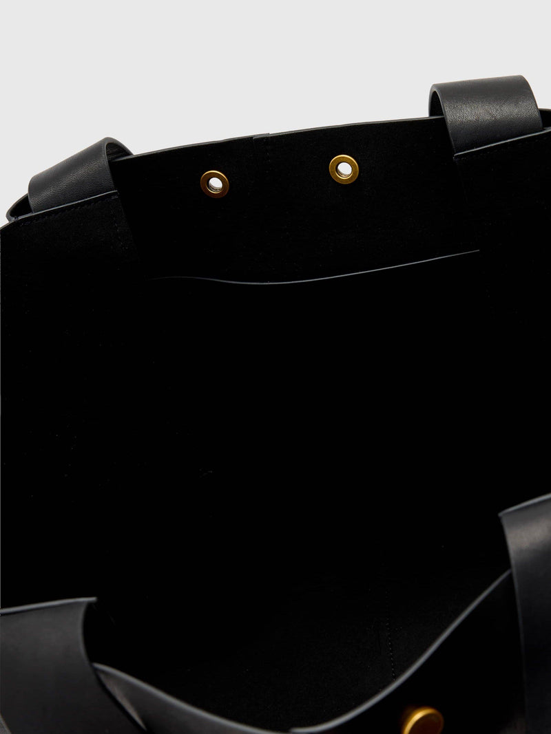 AllSaints Rosalie leather tote bag black (British brand)