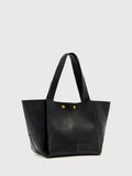 AllSaints Rosalie leather tote bag black (British brand)
