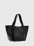 AllSaints Rosalie leather tote bag black (British brand)