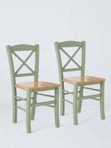 John Lewis John Lewis Clayton Dining Chair Pair Natural Lacquered Beech Wood- Buy online at McGrocer