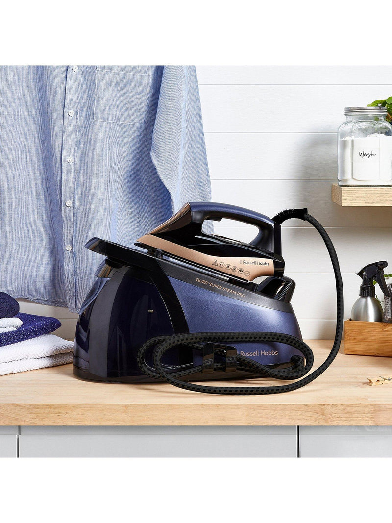 Russell Hobbs steam generator iron Quiet Super Steam Pro midnight blue, UK version