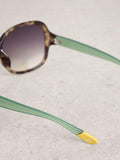 White Stuff curved frame sunglasses Havana Purple Gradient, UK version