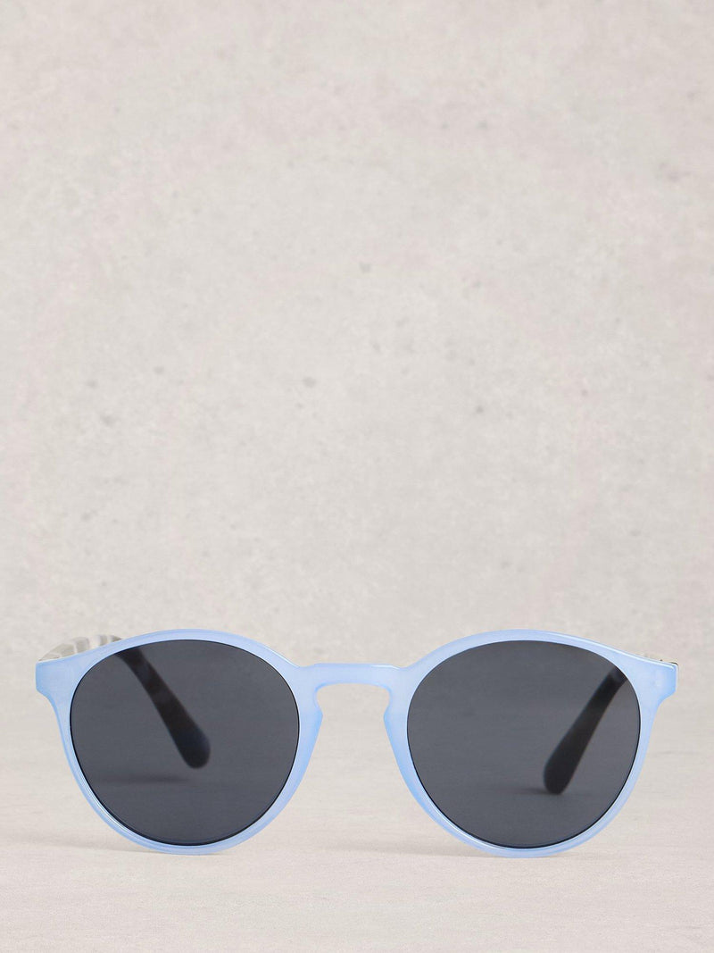 White Stuff mixed frame preppy sunglasses blue mid (British brand)