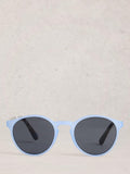 White Stuff mixed frame preppy sunglasses blue mid (British brand)