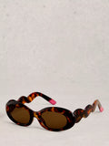 White Stuff slim oval sunglasses brown multi (British brand)