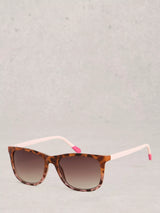 John Lewis White Stuff Mixed Frame Wayfarer Sunglasses, Natural Beige- Buy online at McGrocer