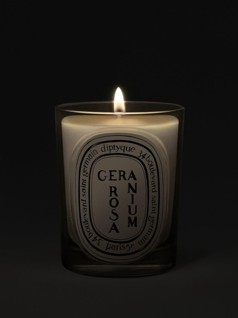 Diptyque scented candle Geranium Rosa 190g - British product