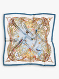 Aspinal of London silk square scarf skyblue, UK version