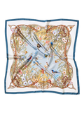 Aspinal of London silk square scarf skyblue, UK version