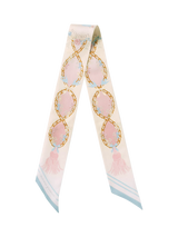 John Lewis Aspinal of London Skinny Silk Scarf Rose 87.9cm x 5.8cm- Buy online at McGrocer