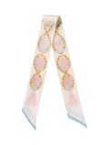 Aspinal of London skinny silk scarf Rose, UK version