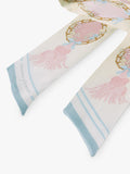Aspinal of London skinny silk scarf Rose, UK version