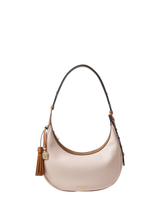 John Lewis Aspinal of London Soho Pebble Leather Small Crescent Hobo Bag, Neutral- Buy online at McGrocer