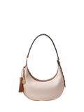 Aspinal of London small crescent bag neutral, imported from the UK