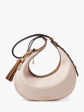 Aspinal of London small crescent bag neutral, imported from the UK