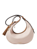 Aspinal of London small crescent bag neutral, imported from the UK