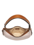 Aspinal of London small crescent bag neutral, imported from the UK