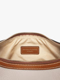 Aspinal of London small crescent bag neutral, imported from the UK