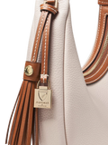 Aspinal of London small crescent bag neutral, imported from the UK