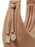 Aspinal of London Soho Suede small crescent bag, UK version