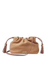 John Lewis Aspinal of London Soho Large Suede Crossbody Pouch Bag- Buy online at McGrocer