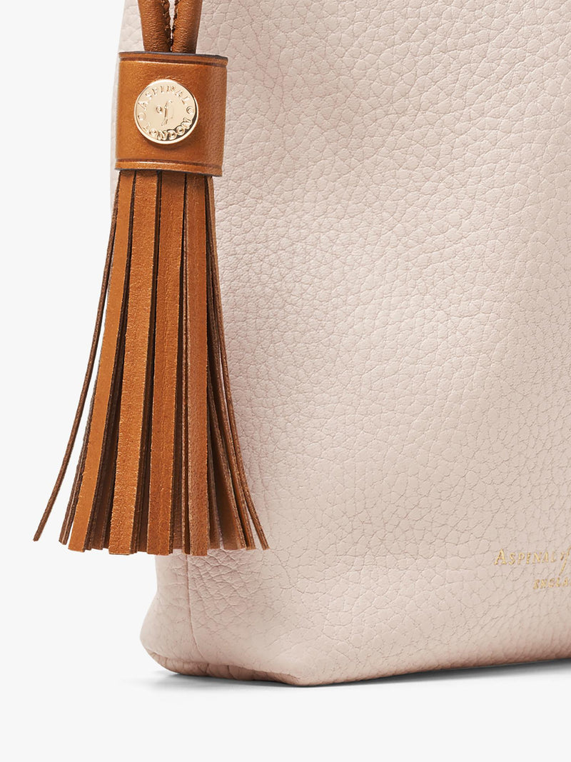 Aspinal of London Soho Leather Crossbody Pouch Bag Neutral - British product